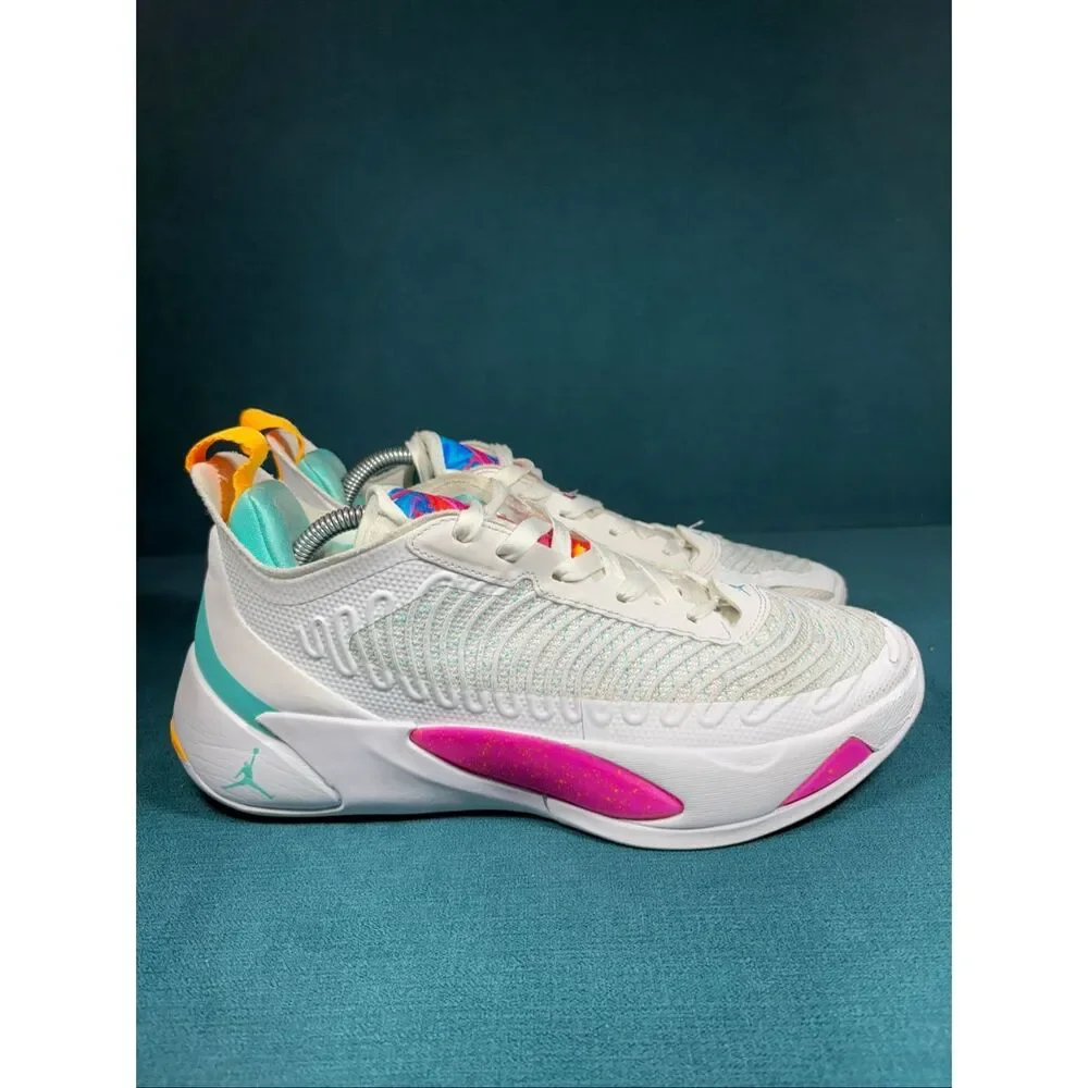 Jordan Luka 1 Men's Size 9.5 White Pink Teal Orange Basketball Shoes DN1772-164